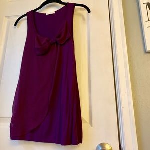 3 for $25! Lush Dressy Bow Sleeveless Purple Top